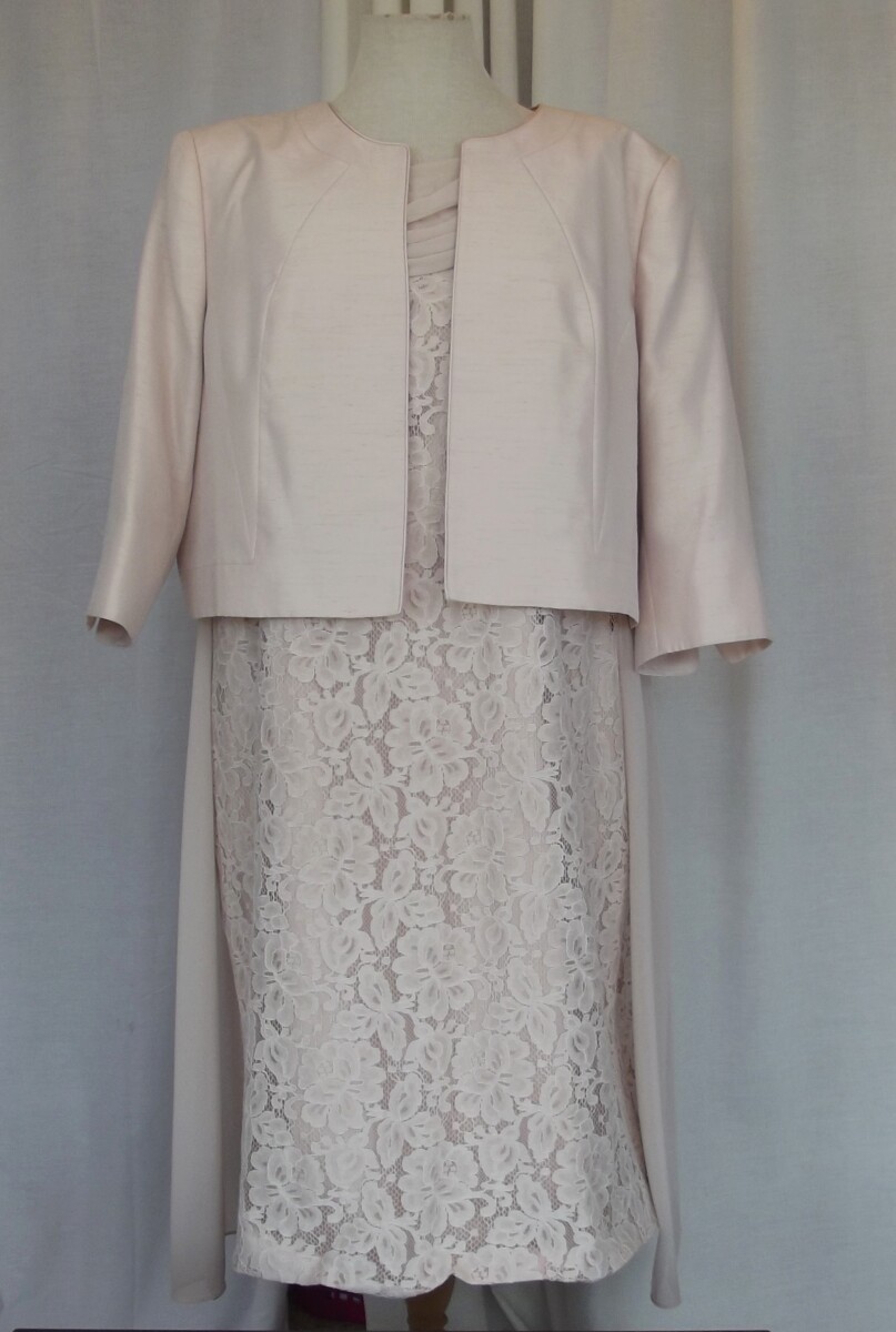 JACQUES VERT COLLECTION OYSTER LACE SHIFT DRESS SCARF NECKLINE & OYSTER SHANTUNG SHORT JACKET  BRAND NEW WITH TAGS